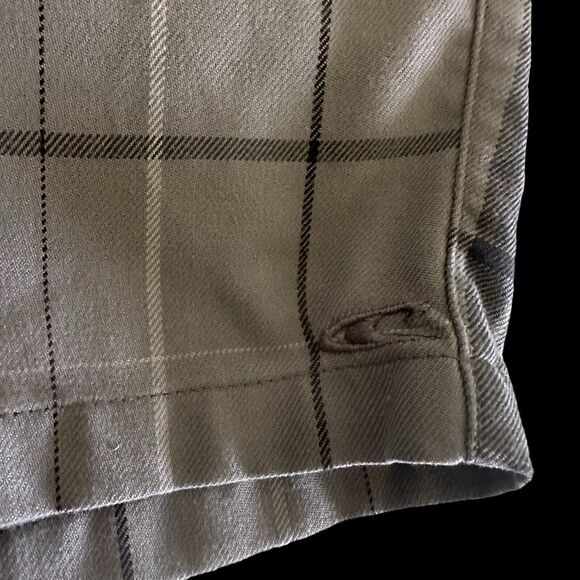Oneill Shorts Men's 32 Gray Tartan Plaid Chino 11 Inseam Preppy Golf Casual Surf - Picture 3 of 5
